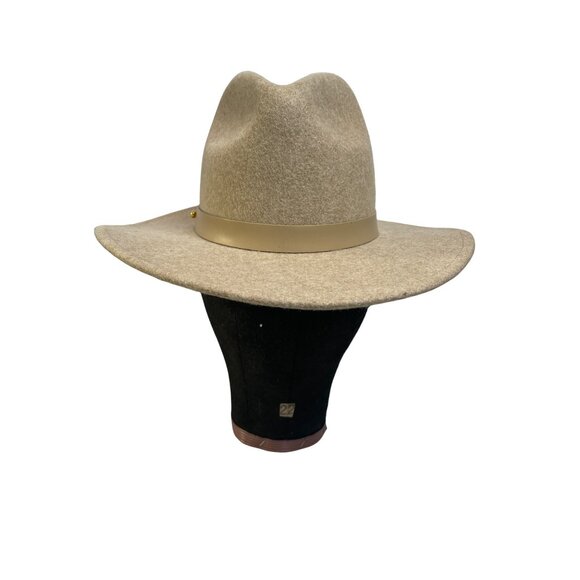 Lack of Color Australia THE MACK Hat Wool Fedora Light Tan Sz S/55 cm - Picture 4 of 10